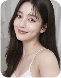 미소 짓는 여성 모델 프로필 사진