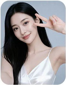 브이 포즈를 취하는 여성
