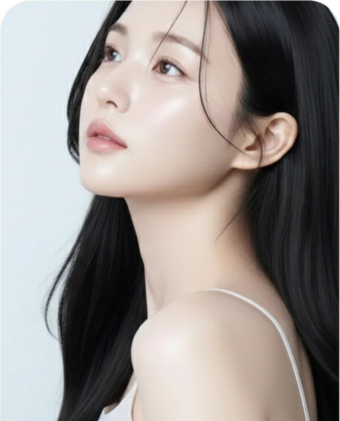 여성의 옆모습 사진