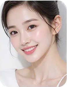 미소 짓는 여성의 프로필 사진