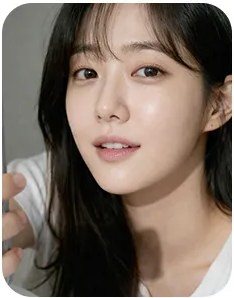 미소 짓는 여성 얼굴