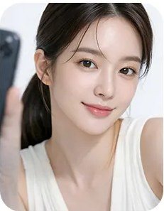 여성 모델 셀카 사진