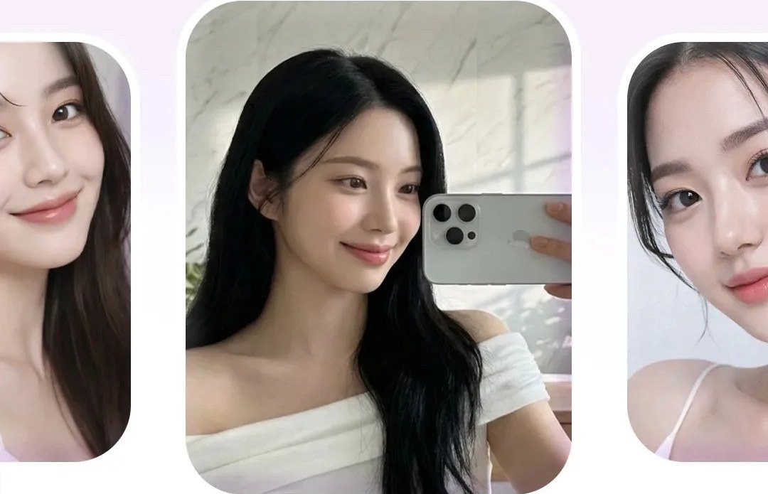 여성 모델들의 프로필 및 셀카 사진들