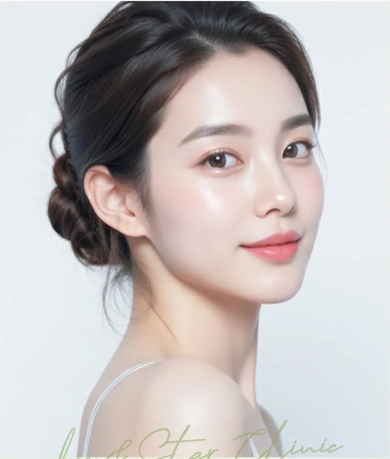 이마와 눈매가 또렷하고 매끄러운 여성의 옆모습 프로필 사진