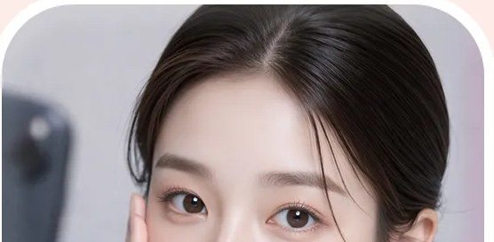 시술 후 여성 얼굴 사진