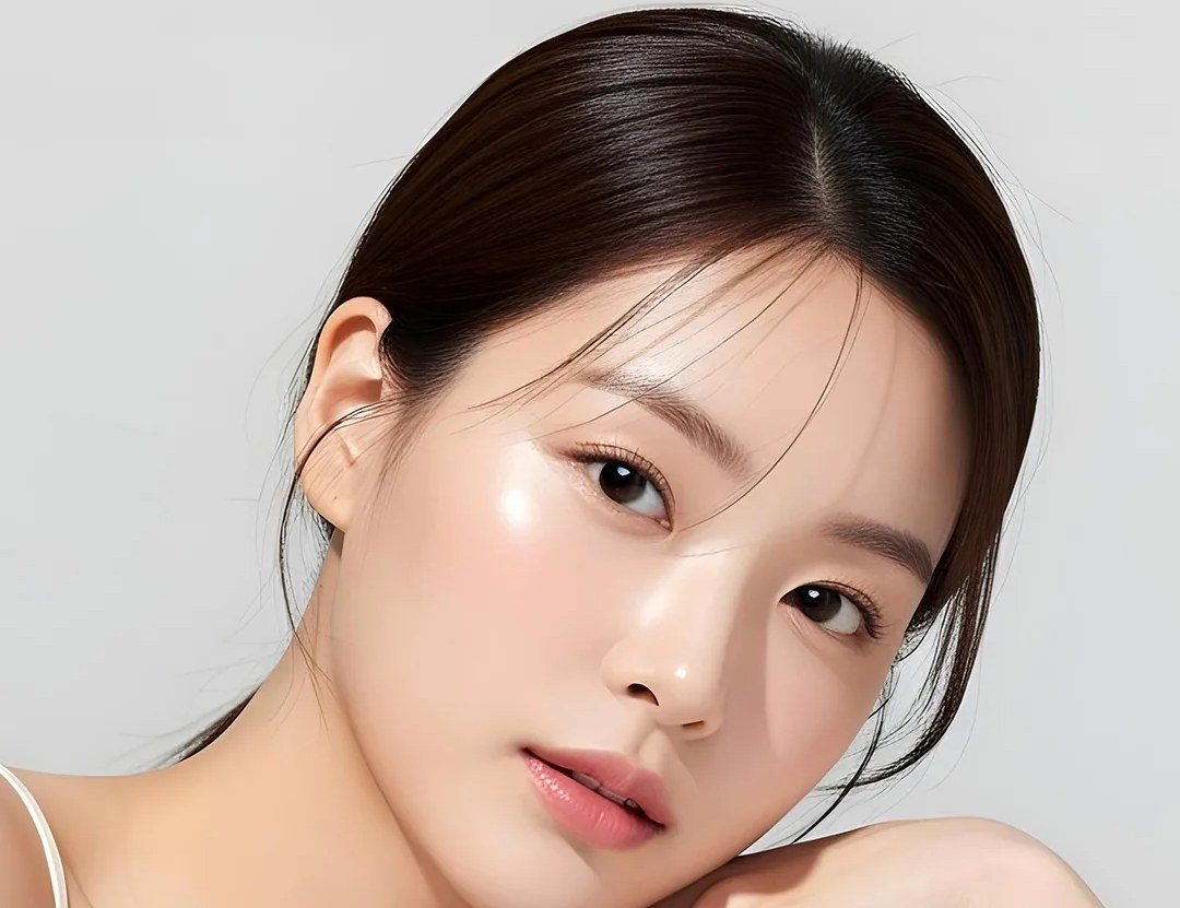 깨끗하고 탄력 있는 피부의 여성 모델